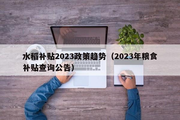 水稻补贴2023政策趋势（2023年粮食补贴查询公告）